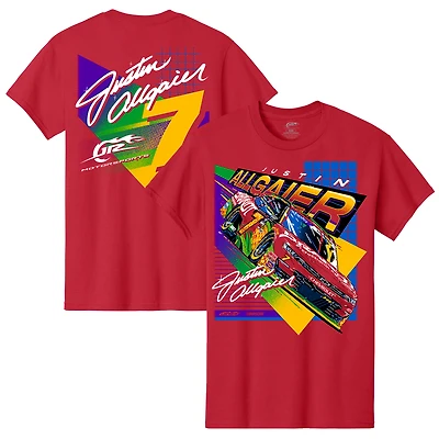 T-shirt officiel de l'équipe JR Motorsports pour homme, motif voiture Justin Allgaier Brandt rouge