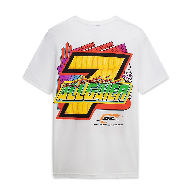 Men's JR Motorsports Official Team Apparel White Justin Allgaier Brandt T-Shirt