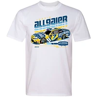 Men's JR Motorsports Official Team Apparel  White Justin Allgaier Hellmann's Car T-Shirt