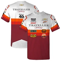 Men's JR Motorsports Official Team Apparel White Justin Allgaier Traveller Whiskey Uniform T-Shirt