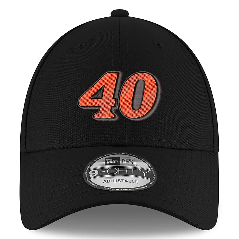 Men's New Era Black Justin Allgaier 9FORTY Adjustable Hat