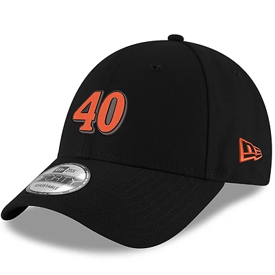 Casquette réglable noire Justin Allgaier 9FORTY New Era pour hommes