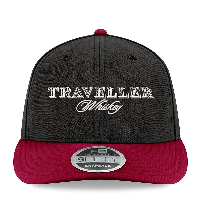 Men's New Era Black Justin Allgaier Low Profile 9FIFTY Flat Brim Snapback Hat