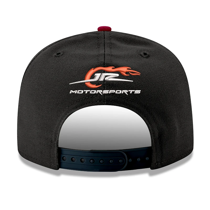 Men's New Era Black Justin Allgaier Low Profile 9FIFTY Flat Brim Snapback Hat