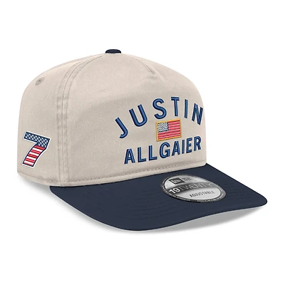Men's New Era  Khaki/Navy Justin Allgaier Flag 19TWENTY Adjustable Hat