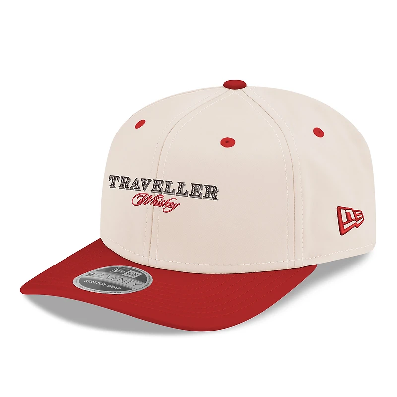 Men's New Era White/Red Justin Allgaier Traveller Whiskey Two-Tone 9SEVENTY Adjustable Hat