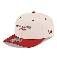 Men's New Era White/Red Justin Allgaier Traveller Whiskey Two-Tone 9SEVENTY Adjustable Hat