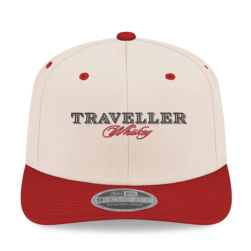 Men's New Era White/Red Justin Allgaier Traveller Whiskey Two-Tone 9SEVENTY Adjustable Hat