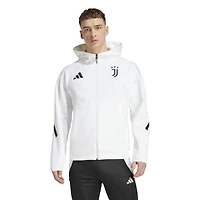 Veste à capuche zippée intégrale adidas blanche Juventus 2025/26 Anthem pour homme