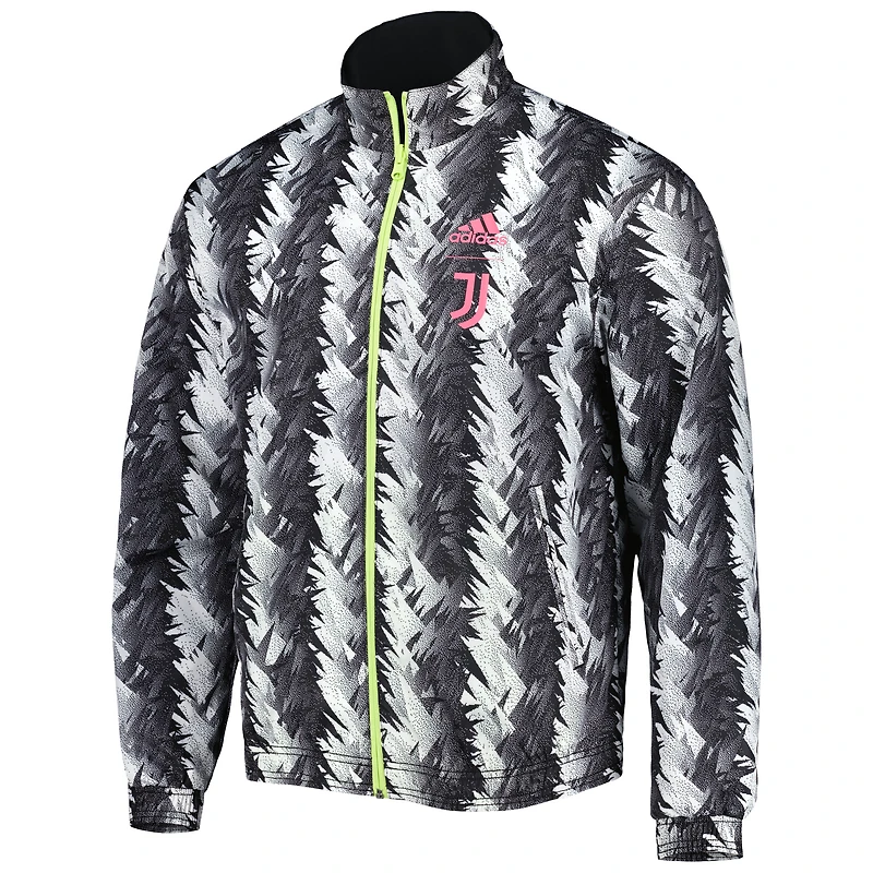 Men's adidas Black Juventus 2022/23 On-Field Team Logo Anthem Reversible Full-Zip Jacket