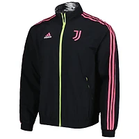 Men's adidas Black Juventus 2022/23 On-Field Team Logo Anthem Reversible Full-Zip Jacket