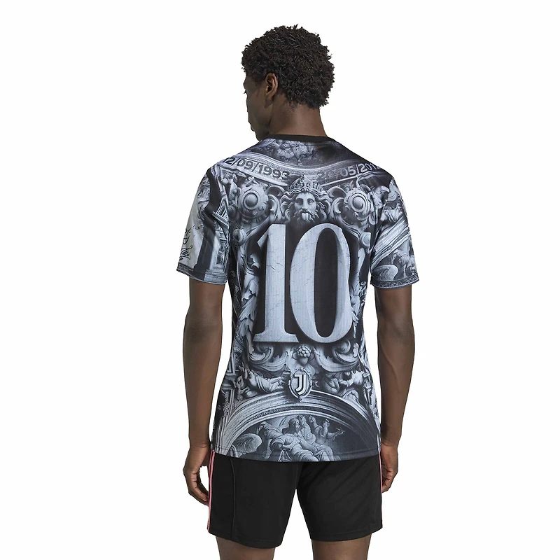 Maillot d'entraînement d'avant-match adidas Juventus noir pour homme, saison 2025/26