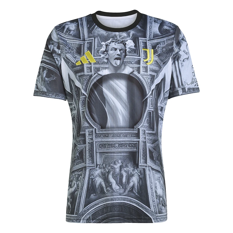 Maillot d'entraînement d'avant-match adidas Juventus noir pour homme, saison 2025/26