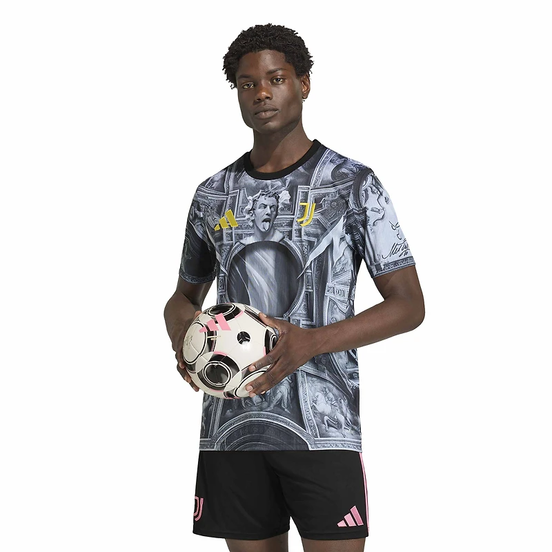 Men's adidas Black Juventus 2025/26 Pre-Match Training Jersey