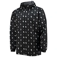 Veste coupe-vent à capuche entièrement zippée adidas Juventus AEROREADY pour homme, noire