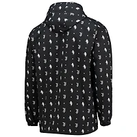 Veste coupe-vent à capuche entièrement zippée adidas Juventus AEROREADY pour homme, noire