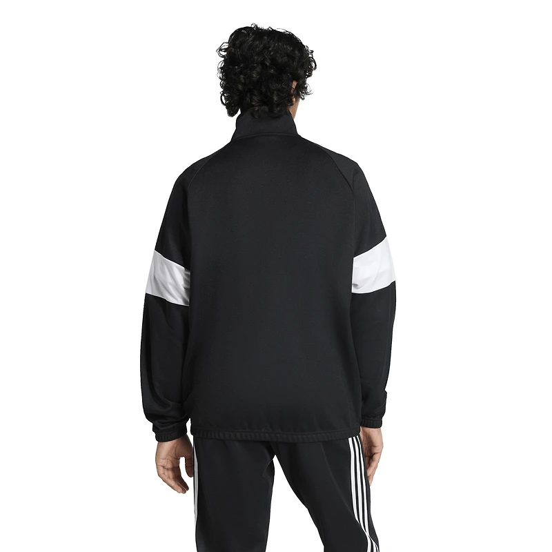 Veste de survêtement entièrement zippée adidas noire Juventus Lifestyler pour homme