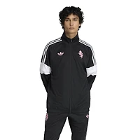 Veste de survêtement entièrement zippée adidas noire Juventus Lifestyler pour homme