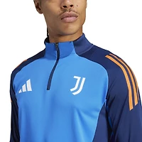 Men's adidas Blue Juventus 2024/25 AEROREADY Raglan Quarter-Zip Training Top