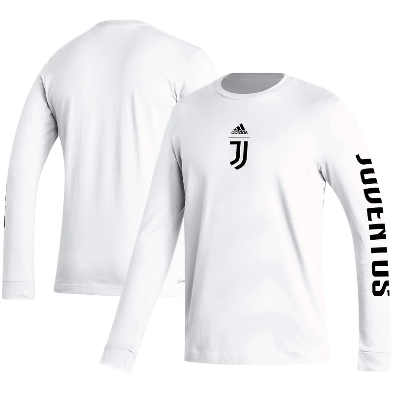 T-shirt à manches longues adidas Juventus Team Crest pour hommes