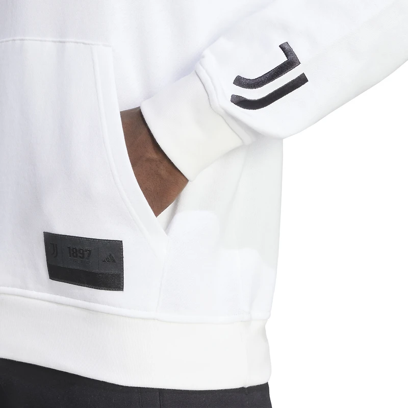 Sweat à capuche adidas blanc Juventus US Pack pour homme