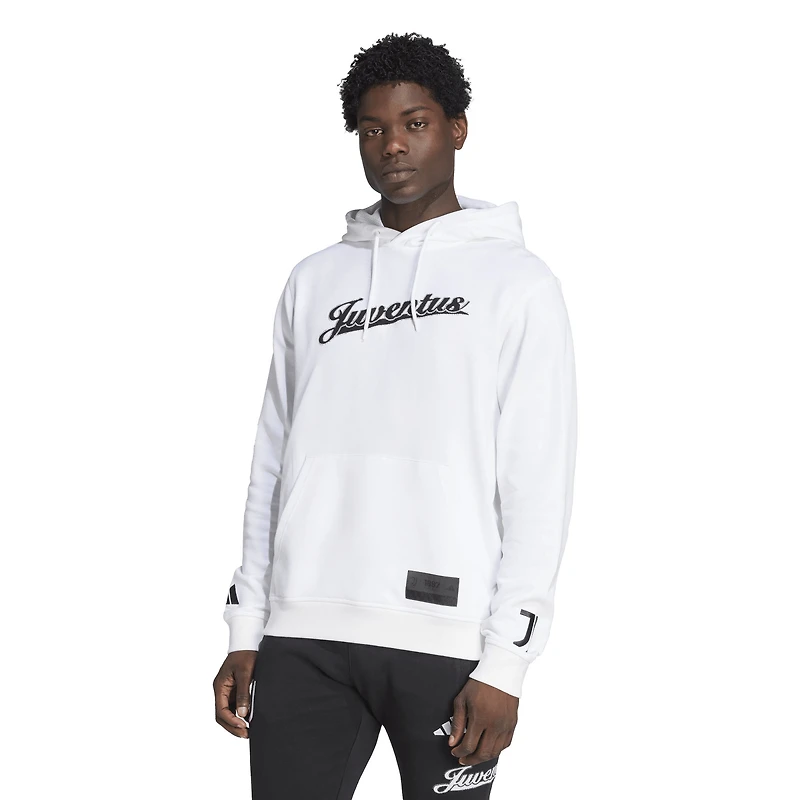 Sweat à capuche adidas blanc Juventus US Pack pour homme