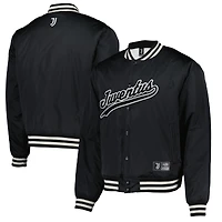 Men's Fanatics  Black Juventus Collegiate Sateen Full-Snap Jacket