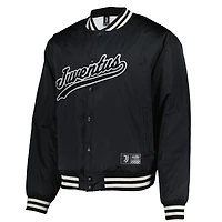 Men's Fanatics  Black Juventus Collegiate Sateen Full-Snap Jacket