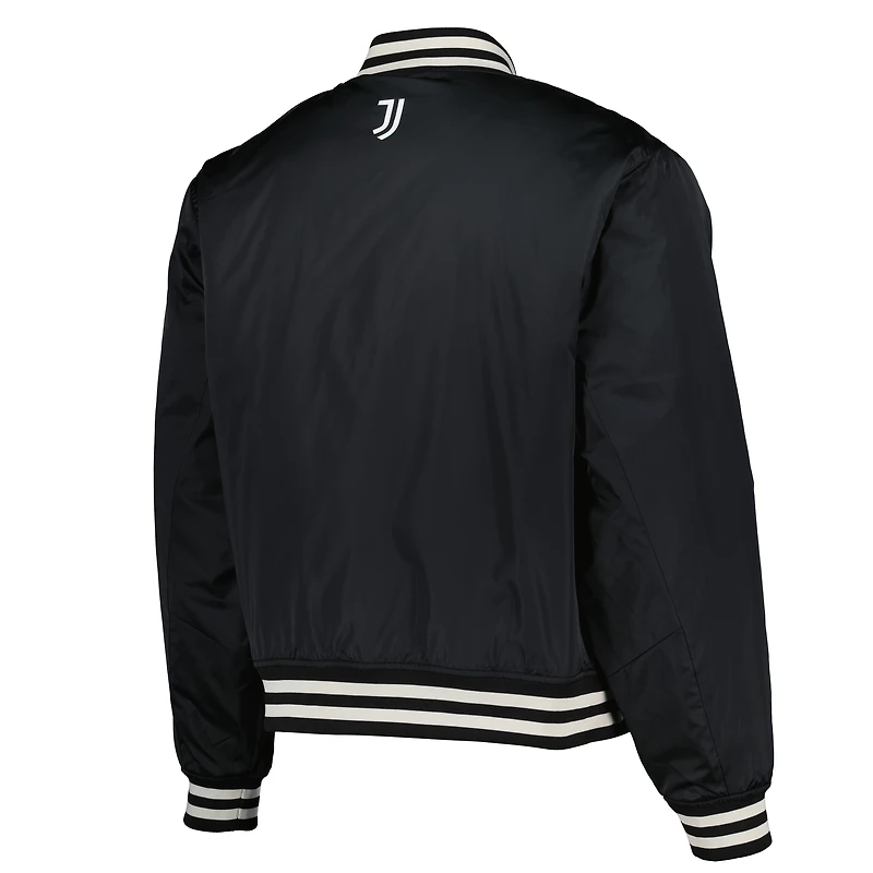 Men's Fanatics  Black Juventus Collegiate Sateen Full-Snap Jacket
