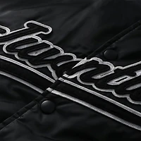 Veste à boutons-pression complète noire Juventus Collegiate Sateen Fanatics pour homme