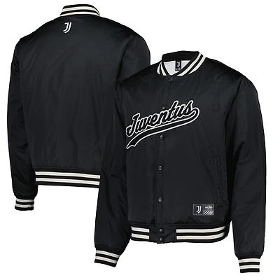 Men's Fanatics  Black Juventus Collegiate Sateen Full-Snap Jacket