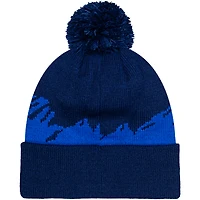 Men's Navy Juventus Pixel Cuffed Knit Hat with Pom
