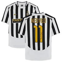 Pavel Nedvěd Juventus Dédicacé 2003-04 Maillot Nike Domicile Noir/Blanc - Icônes