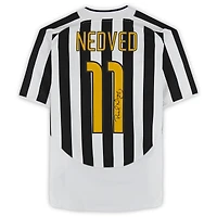 Pavel Nedvěd Juventus Dédicacé 2003-04 Maillot Nike Domicile Noir/Blanc - Icônes