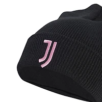 Bonnet unisexe en tricot noir à revers Juventus adidas