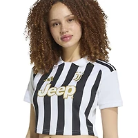 Women's adidas White Juventus 2026/27 Home Replica Cropped Jersey