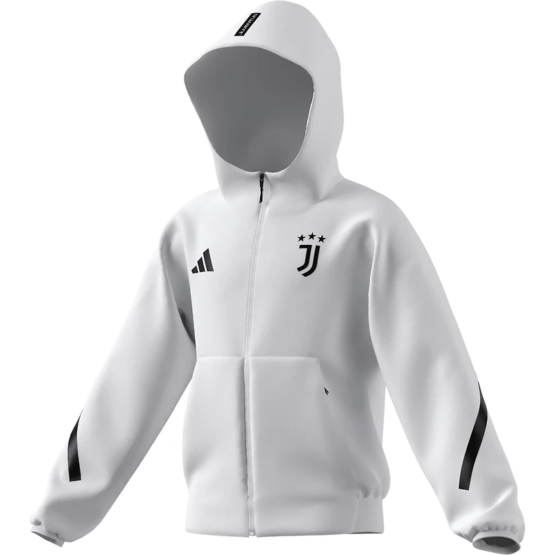Youth adidas  White Juventus 2025/26 Anthem Full-Zip Jacket