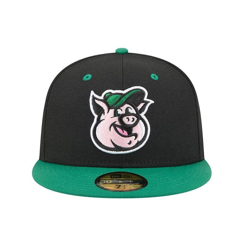 Men's New Era  Black Kannapolis Cannon Ballers Theme Nights 59FIFTY Fitted Hat