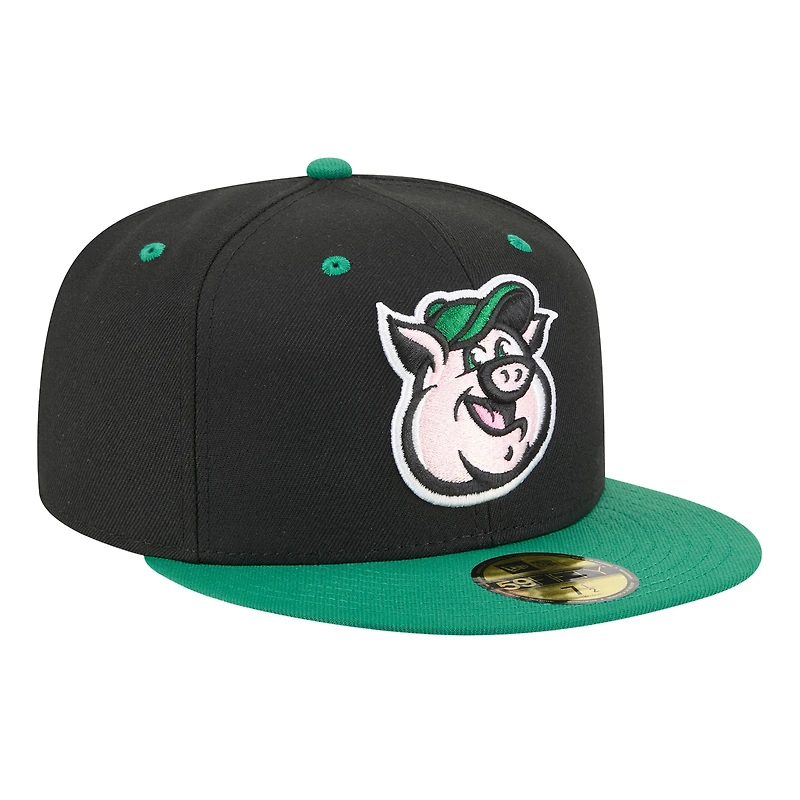Men's New Era  Black Kannapolis Cannon Ballers Theme Nights 59FIFTY Fitted Hat