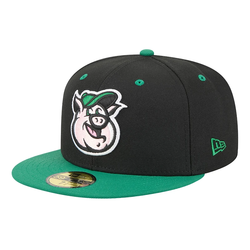 Men's New Era Black Kannapolis Cannon Ballers Theme Nights 59FIFTY Fitted Hat
