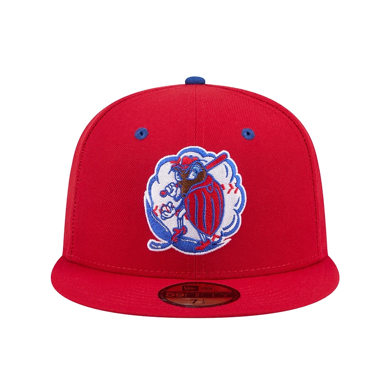 Men's New Era  Red Kannapolis Cannon Ballers Theme Nights 59FIFTY Fitted Hat