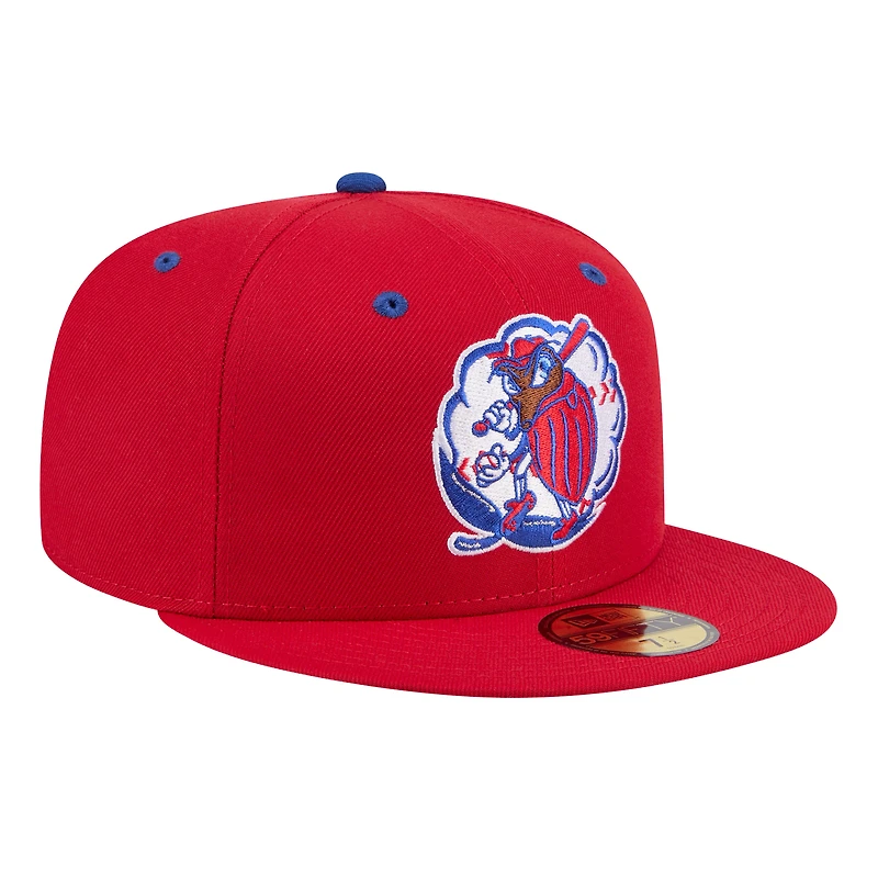 Men's New Era  Red Kannapolis Cannon Ballers Theme Nights 59FIFTY Fitted Hat