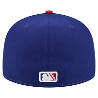 Casquette ajustée 59FIFTY Kannapolis Cannon Ballers de la collection authentique New Era blanche/rouge pour homme