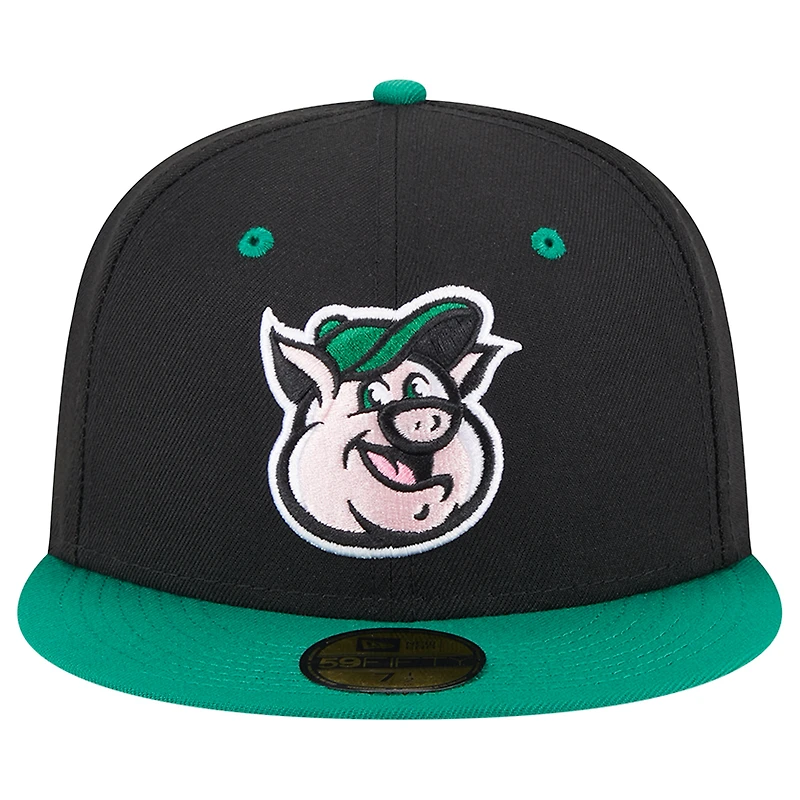 Casquette ajustée Kannapolis Qs 59FIFTY New Era noire pour homme Cannon Ballers