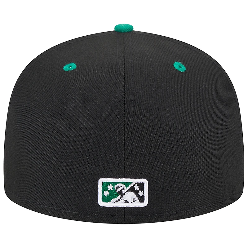 Casquette ajustée Kannapolis Qs 59FIFTY New Era noire pour homme Cannon Ballers
