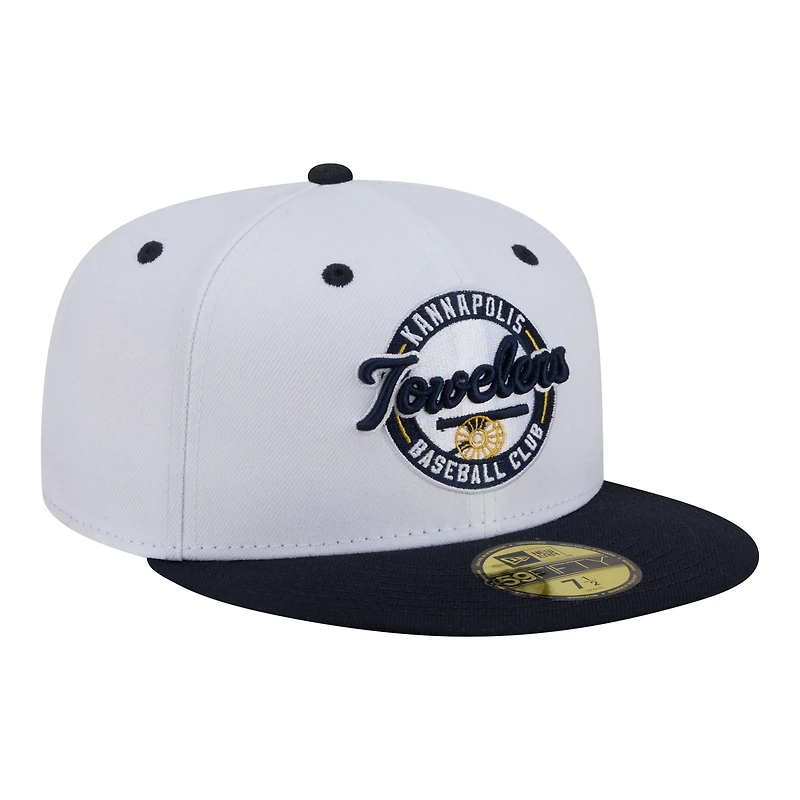 Men's New Era Gray/Navy Kannapolis Cannon Ballers Minor League Theme Nights 59FIFTY Fitted Hat