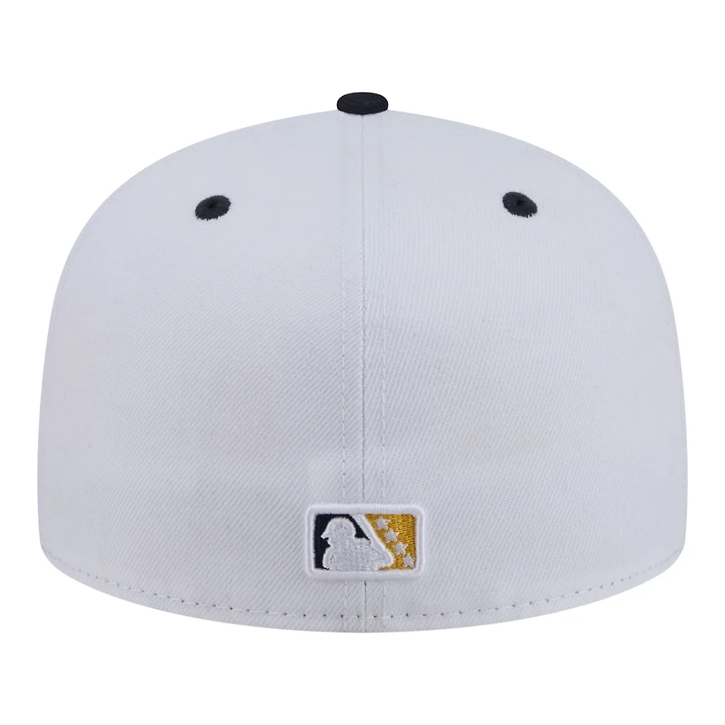 Casquette ajustée New Era 59FIFTY pour homme, grise et marine, Kannapolis Cannon Ballers Minor League Theme Nights