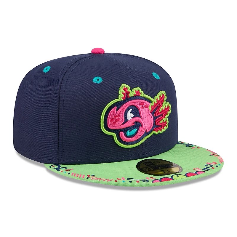 Casquette ajustée New Era 59FIFTY pour homme, bleu marine/vert clair, Kannapolis Cannon Ballers 2026 Copa De La Diversion