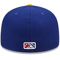 Men's New Era Red/Blue Kannapolis Cannon Ballers Marvel x Minor League 59FIFTY Fitted Hat