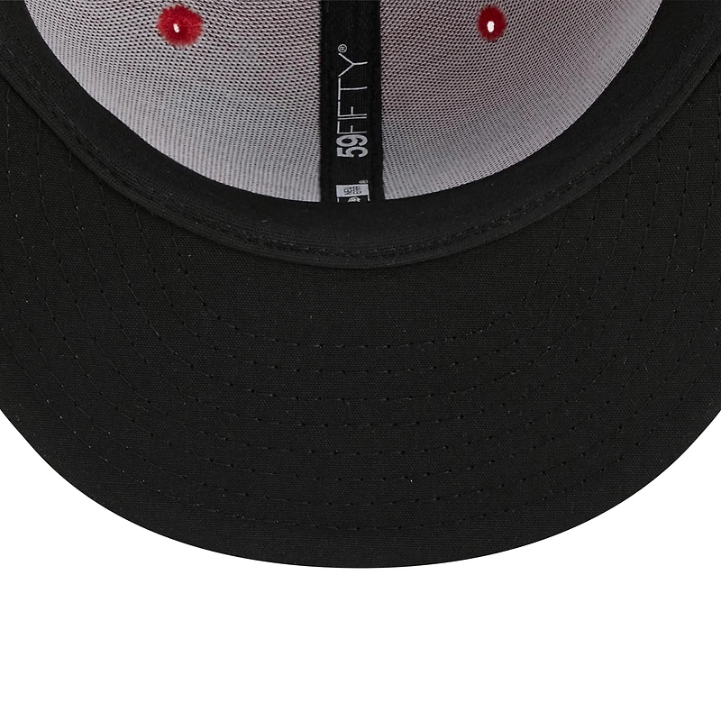 Men's New Era Red/Blue Kannapolis Cannon Ballers Marvel x Minor League 59FIFTY Fitted Hat